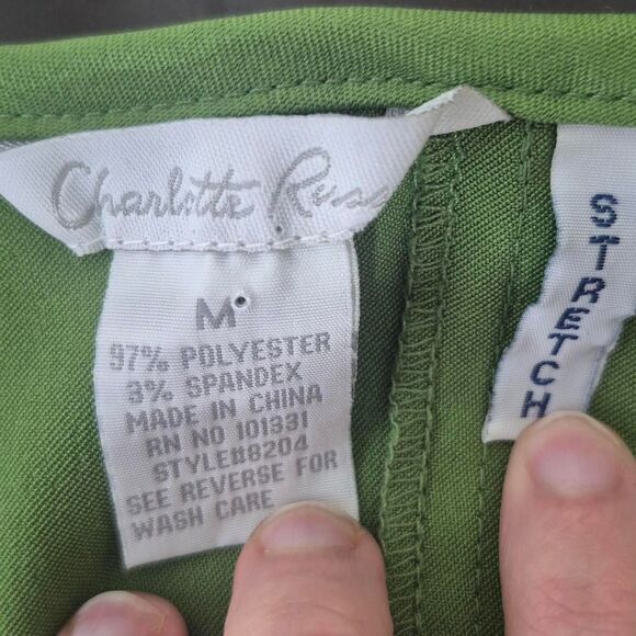 Charlotte Russe Y2K Green and Black Corset Top with Lace Details Size Medium - Picture 3 of 3